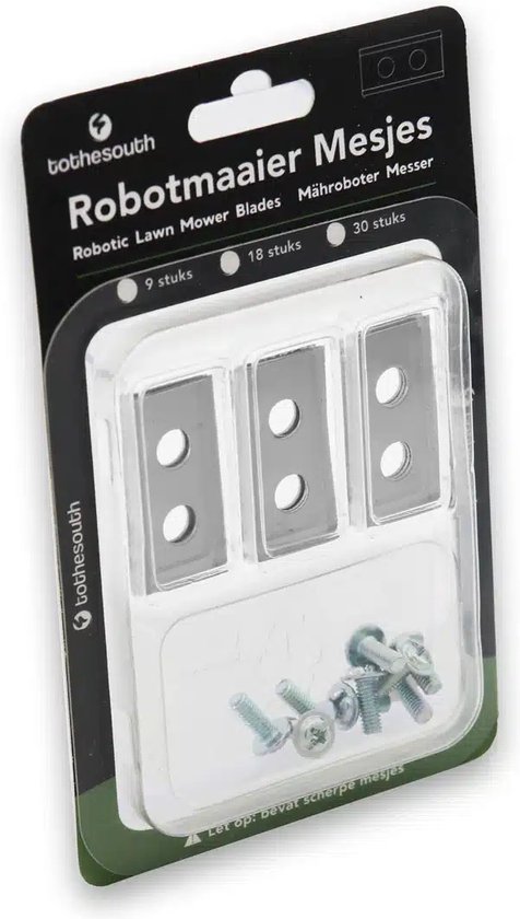 To the South® Robotmaaier mesjes staal geschikt voor Worx Landroid WG791E - 60 stuks van To the South
