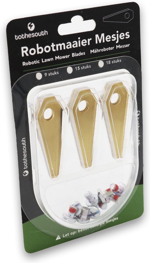 To the South® Robotmaaier Mesjes titanium geschikt voor Bosch Indego S 350 (Connect) - 90 stuks van To the South