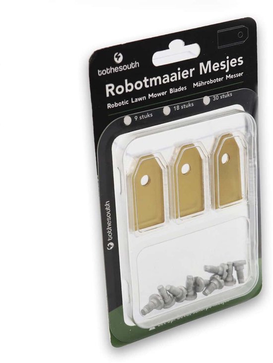 To the South® Robotmaaier Mesjes titanium geschikt voor Greenworks Optimow 10 - 3 stuks