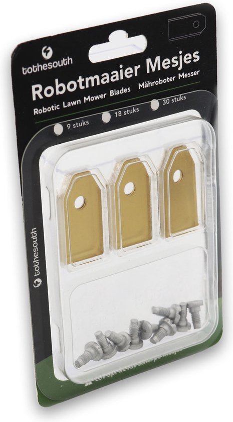 To the South® Robotmaaier Mesjes titanium geschikt voor Husqvarna Automower 450XH - 9 stuks