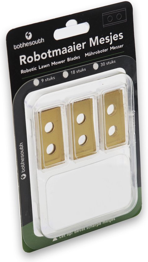 To the South® Robotmaaier mesjes titanium geschikt voor PARKSIDE Smart (Lidl Robotmaaier) - Let op: exclusief schroefjes - 18 stuks van To the South