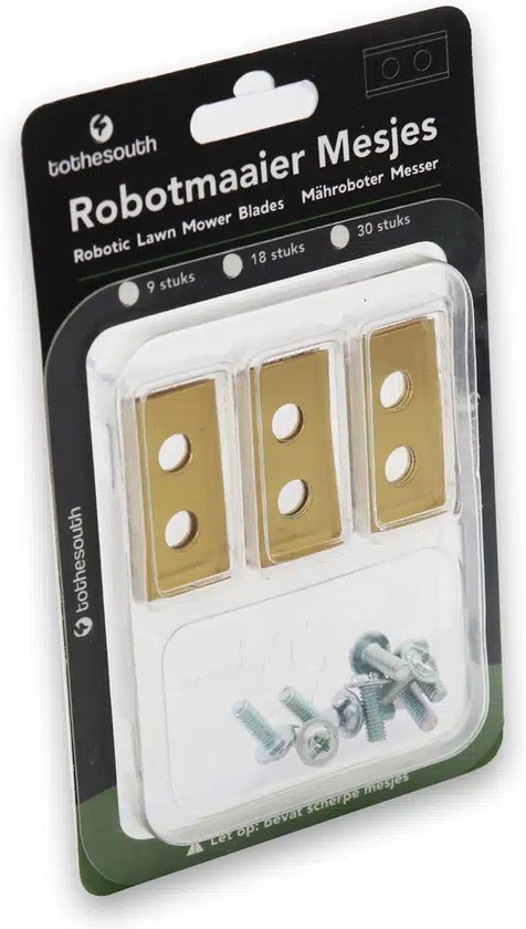 To the South® Robotmaaier mesjes titanium geschikt voor Worx Landroid S WR130 - 6 stuks van To the South