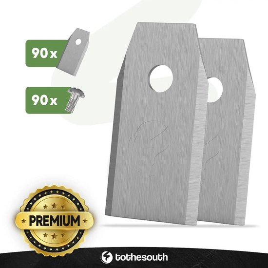 To the South® Universele Robotmaaier Mesjes geschikt voor o.a. Gardena, Husqvarna, McCulloch, Yard Force, Segway, Garden Feelings, Cramer, Ferrex & Florabest - Staal - 90 Stuks van Merkloos	