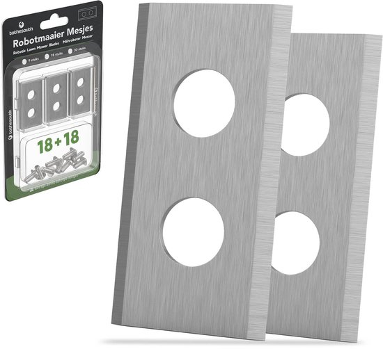 To the South® Universele Robotmaaier Mesjes geschikt voor Worx Landroid, Central Park, Einhell, Fuxtec, Grouw, Güde, Kress, LandXcape, NAC, Orbex, Parkside, Scheppach, Texas, Zoef, Mowox, Practixx, Ecovacs & Ferrex R800 Smart - Staal - 18 Stuks van Merkloos	