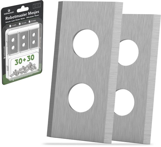 To the South® Universele Robotmaaier Mesjes geschikt voor Worx Landroid, Central Park, Einhell, Fuxtec, Grouw, Güde, Kress, LandXcape, NAC, Orbex, Parkside, Scheppach, Texas, Zoef, Mowox, Practixx, Ecovacs & Ferrex R800 Smart - Staal - 30 Stuks