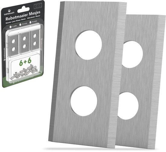 To the South® Universele Robotmaaier Mesjes geschikt voor Worx Landroid, Central Park, Einhell, Fuxtec, Grouw, Güde, Kress, LandXcape, NAC, Orbex, Parkside, Scheppach, Texas, Zoef, Mowox, Practixx, Ecovacs & Ferrex R800 Smart Staal - 6 stuks van Merkloos	