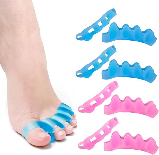 Toe splint - 8PCS Hallux care - Toe spreader - Hallux socks - Toe corrector - Toe separator - Forefoot cushion - Care hallux - Hammer toe pillow - Midfoot pillow - Hallux valgus bandage - Voor overlappende tenen - Comfort en ondersteuning van Merkloos	