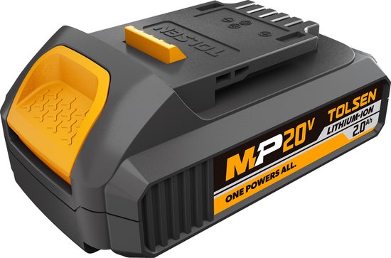 Tolsen Accu 2.0Ah 40Wh - Losse/Vervangende Accu - Li-ion Accu - Led Indicatie - 20V Accu - Geschikt voor alle 20V Tolsen Tools van Tolsen