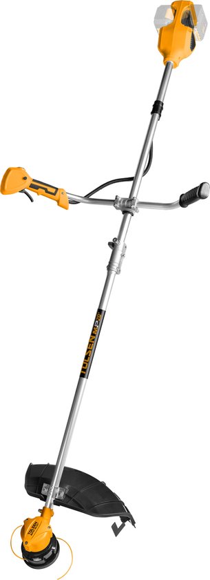 Tolsen Grastrimmer op Accu 20V Li-ion - 450W - voor Gras en Struiken - Snijcapaciteit Gras: 400 mm - Snijcapaciteit Struiken: 255 mm - Bloembeschermer - Incl. accessoires - Losse body (geleverd zonder accu en lader) van Tolsen