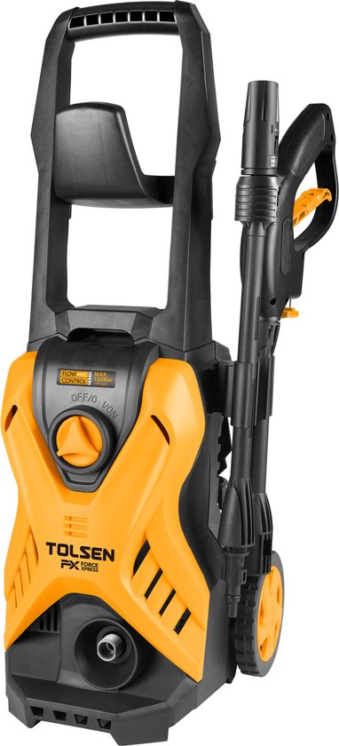 Tolsen Hogedrukreiniger - 230V - 1700W - 135 bar - 300 Ltr./uur - Incl. 5m slang, spuitstukken en accessoires van Tolsen