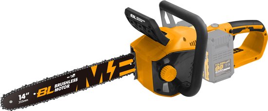 Tolsen Kettingzaag op Accu 20V Li-ion Brushless Industrial - 1000W - Zaagbladlengte: 355 mm - Kettingsnelheid: 6 m/s & 12 m/s - Losse body (geleverd zonder accu en lader) van Tolsen