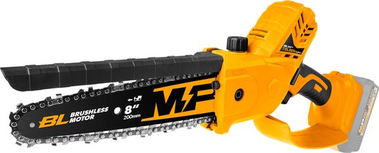Tolsen Mini Kettingzaag op Accu 20V Li-ion Brushless Industrial - 400W - Zaagbladlengte: 200 mm - Kettingsnelheid: 7,5 m/s - Automatische Kettingsmering - Losse body (geleverd zonder accu en lader) van Tolsen