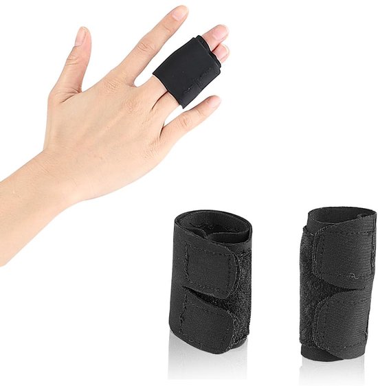 Tomedeks 2 stuks vingerspalk, vingerband, elastische herbruikbare vingerspalken voor sporters – ondersteuning en bescherming voor tennis, volleybal (enkele teen + dubbele teen) van Tomedeks
