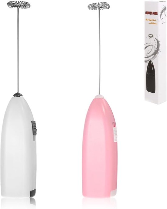 Tomedeks Elektrische melkopschuimer, 2 stuks mini-garde matcha, elektrische garde, werkt op 2 AA-batterijen (batterijen niet inbegrepen), melkopschuimer voor koffie, melk en cappuccino van Merkloos	