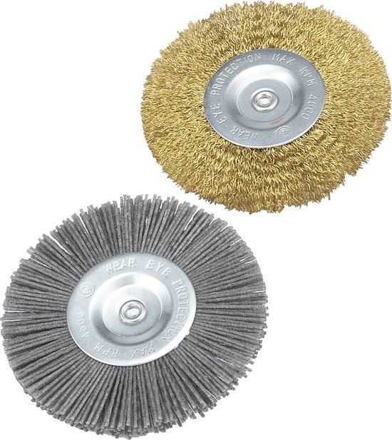 TOOLCRAFT CHGY-400SP Set van 2 reserveborstels voor de voegenreiniger, polyamide en staal van Merkloos	