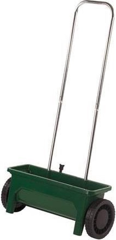 Toolland Strooiwagen, instelbare dosering, strooimateriaal 0-8 mm, 12 liter, groen van Toolland