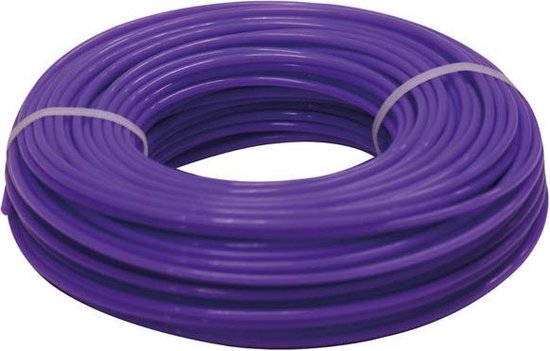 Toolland Trimmerdraad, nylon, paars, 3 mm, 50 m van Toolland