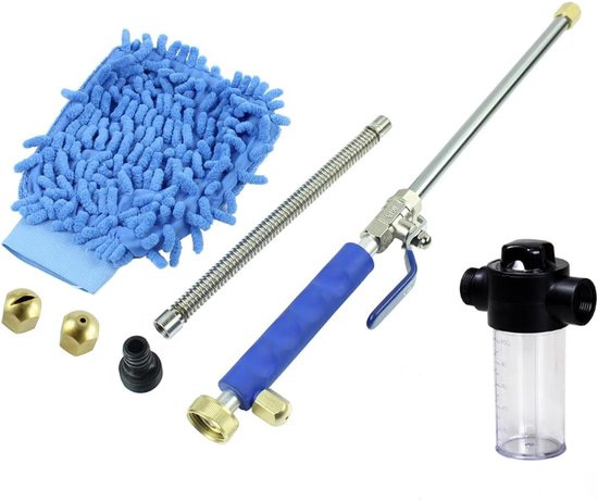 Tools Hogedrukreiniger, pistool, autowaslans, sproeier, uittrekbare waterstraal, slang, schuim, sproeiset, voor tuin, raam, autowas, reiniging