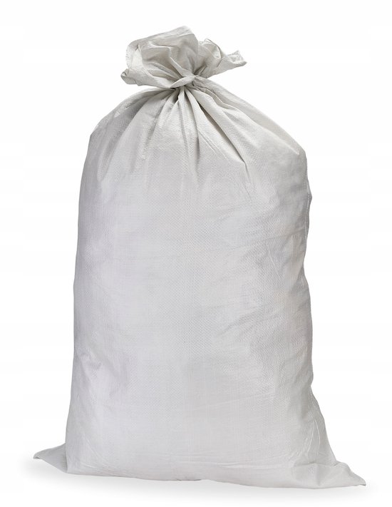 ToolSpace Polypropyleen Geweven Zakken (Wit) – 65x105 cm – 50 kg Draagvermogen – Hoge Kwaliteit 83g/m² van Merkloos	
