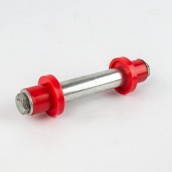 Tooltech As voor Kruiwagenwiel 128 mm x 74 mm x Ø 20 mm - Inclusief Stofkappen van Tooltech