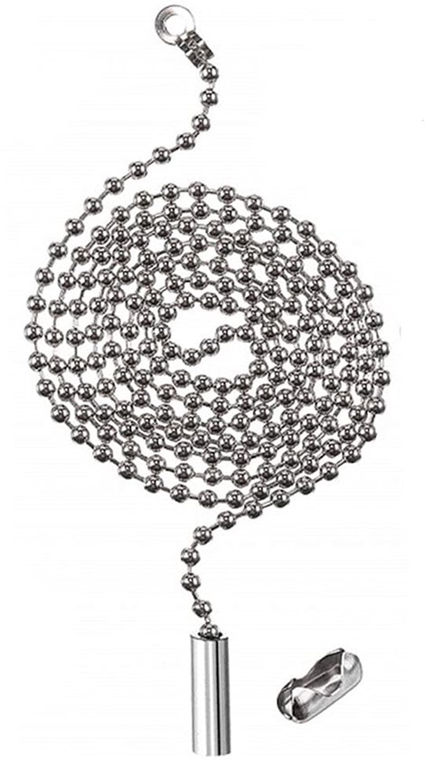 TopHomer Stainless Steel Light Pull, Traditional Switch Bathroom Chain Light Pull Knot Cord Weight Handle for Light Switches Bathroom Lamp Bedroom Curtain van Merkloos	