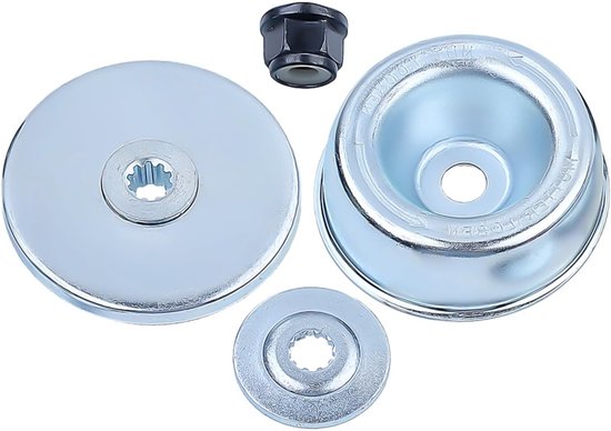 TOVBMUP 4-delige Grasmaaier Accessoireset - Laufteller Kit - Stoß Teller, Laufteller, Druckscheibe en Adaptermutter - Geschikt voor STIHL FS55 FS55R FS36 FS44 FS56 FS80 FS90 FS120 FS200 FS250 - Metaal
