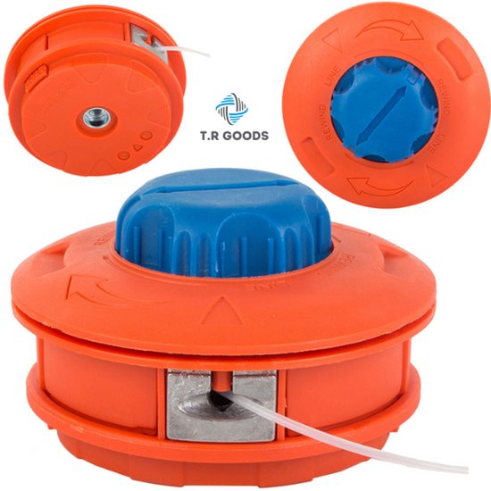 T.R Goods Automatisch Draadkop voor Bosmaaier – Geschikt voor Benzine Trimmers – M10x1.25mm – Robuust & Snel te Monteren – Incl. Draadspoel van Merkloos	