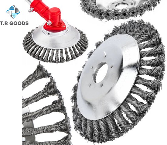 T.R Goods® - Onkruidborstel voor Bosmaaier - Staalborstel 20 cm - 8 inch - Universele Onkruidborstel Onkruidverwijderaar - Voegenborstel - Grastrimmer van T.R Goods®