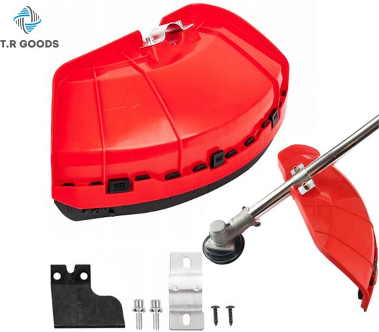 T.R Goods® Universele Draadspoelkap Beschermkap met Automatische Draadafsnijder - Voor Benzine Bosmaaiers - Inclusief Klem & Mes van T.R Goods®