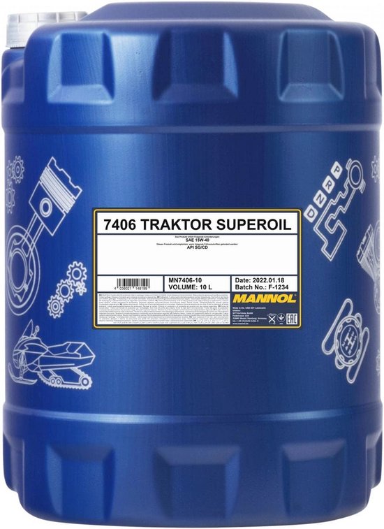 Tractor Superoil 15W-40 10L Motorolie van Merkloos	