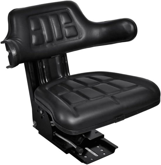Tractor Zitting - Stoel Grasmaaier - Comfortabel Werken - Met Armleuning - Universeel - Zwart