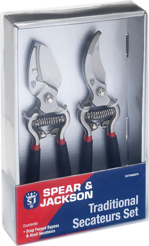 Traditionele Bypass en Anvil Snoeischaren Set (Twin Pack) van Spear & Jackson