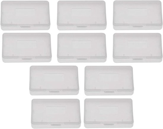 Transparante anti-stofkap cartridge gamecase - Game Boy Advance GBA - 10 stuks - 6,5 x 4 x 0,8 cm