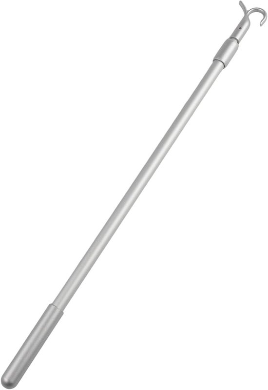 Trekstang Gordijn - Raamstang Accessoire - Venster Bediening - Verstelbaar Aluminium - 33 tot 60 cm - Zilverkleurig van Merkloos	