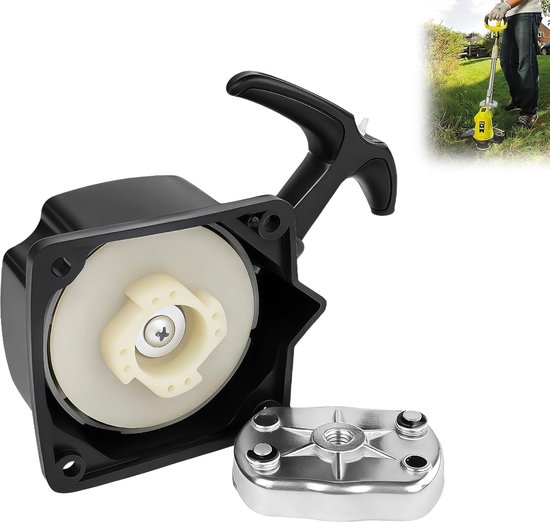Trekstarter Bosmaaier - Starter Onderdeel - Gereedschap Starten - Duurzaam PA6 Aluminium - 80 mm Breed - Zwart