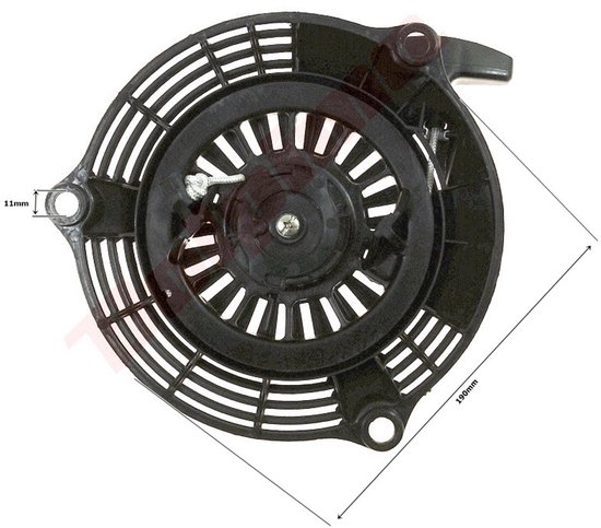 Trekstarter passend op HONDA GCV160 ( 28400-Z0L-V20ZA ) BLACK 11MM Merk BPC Parts van Merkloos	