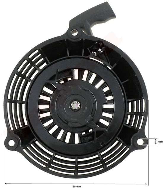 Trekstarter passend op HONDA GCV160 ( 28400-Z0L-V20ZA ) BLACK 9mm van Merkloos	
