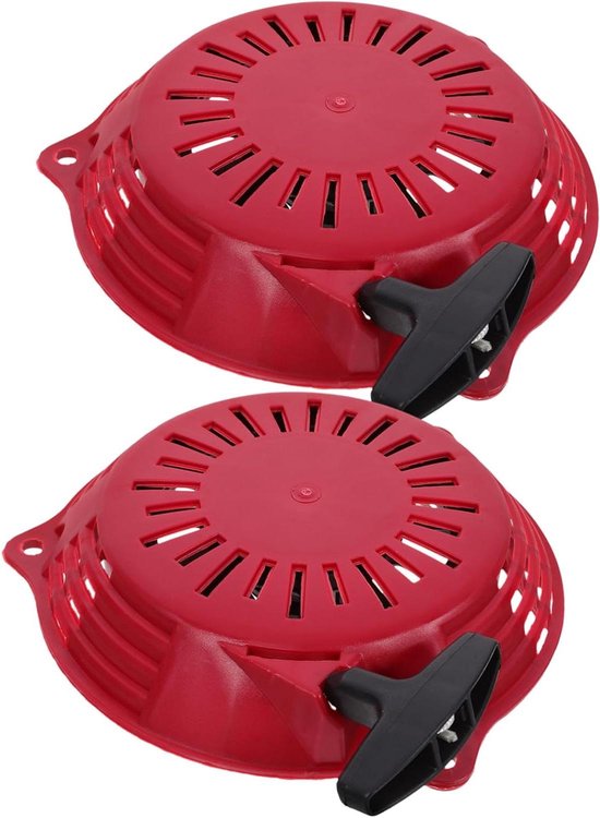 Trekstarter Set - Terugslagstarter Motor - Motoronderhoud Tuin - Technische Kunststof Metaal - 2 Stuks - Rood