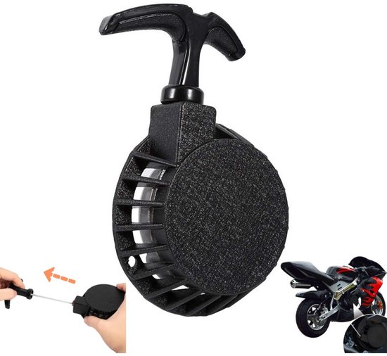 Trekstarter – Trekstarter – Eenvoudige 49cc-trekstarter – Terugslagstarter – Starter – Ontsteking – Minimotoren, Pocketbikes, Mini-crossmotoren – Trekstartervervanging – Trekstarteronderdelen