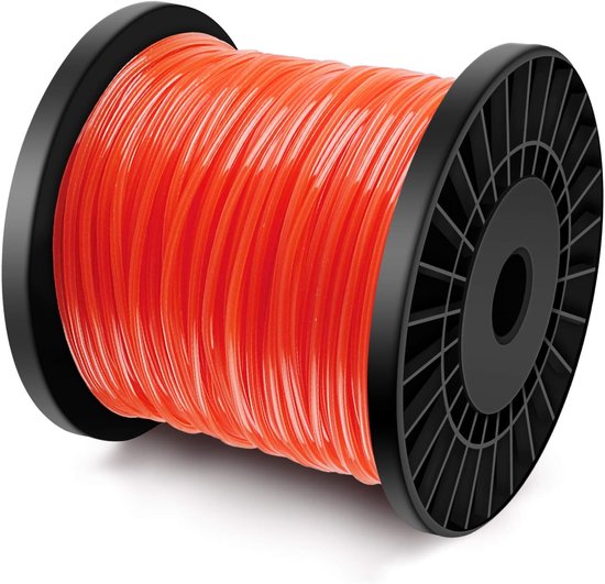Trimmer Draad - Maaidraad Nylon - Onkruid Verwijderen - 5-Zijdig Geslepen - 2.8mm x 100m - Rood