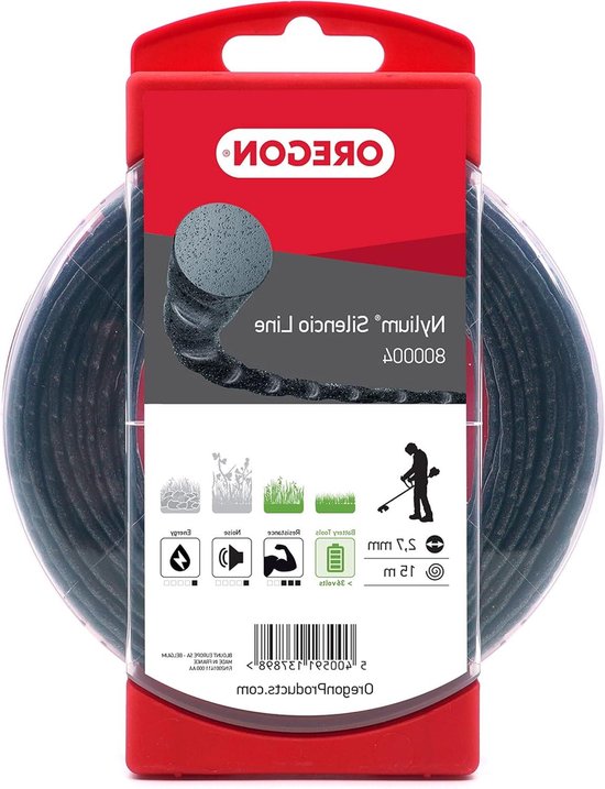 Trimmer Draad - Vervangingslijn Grasmaaier - Gazon Onderhoud - Geluidsarme Snede - 2.7 mm 15 m - Zwart