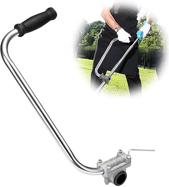 Trimmer Handvat Verlengstuk - Grasmaaier Accessoire - Rechtop Werken - Universele Pasvorm - 38 cm Lengte - Zilver
