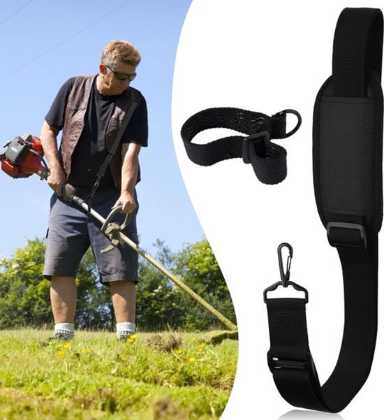 Trimmer Schouderbanden, Betrouwbaar Stevig Nylon Metaal Bladblazer Schouderriem Universeel Onkruid Wacker Riem voor Onkruideters Opruiming Onkruid Wacker Trimmer van Verschillende Typen (Zwart)