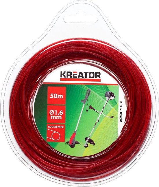 Trimmerdraad Kreator KRTGTR1650 rond 1,6mm 50m van Merkloos	
