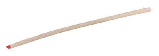 Triuso Schopsteel - Essen - Lengte: 130 cm - Diameter: circa 40 mm - Handvat: Knop - Gebogen - DIN 20151 van TRIUSO