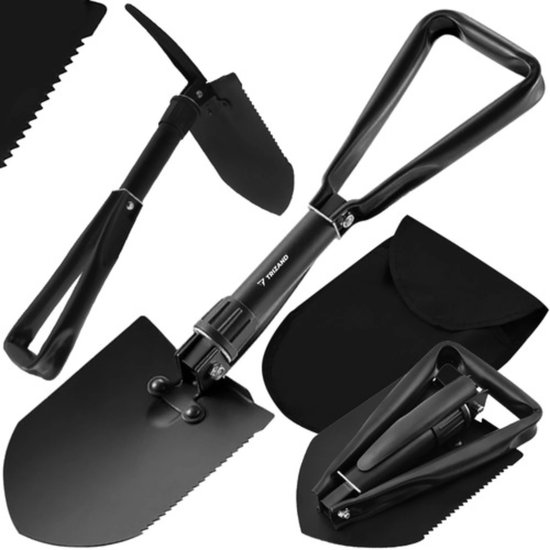 Trizand Opvouwbare Schop - 3-in-1 Gereedschap met Houweel, Schop en Zaag van Trizand
