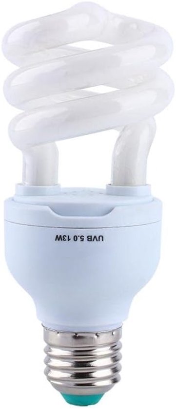 Tropische Terrariumlamp 13W - Uvb 5.0 - E27 Basis - Energiebesparende Schildpad Snake Reptielen Gloeilamp - Uv-Lamp - Compacte Fluorescentielamp voor Terrarium en Reptielen van Merkloos	