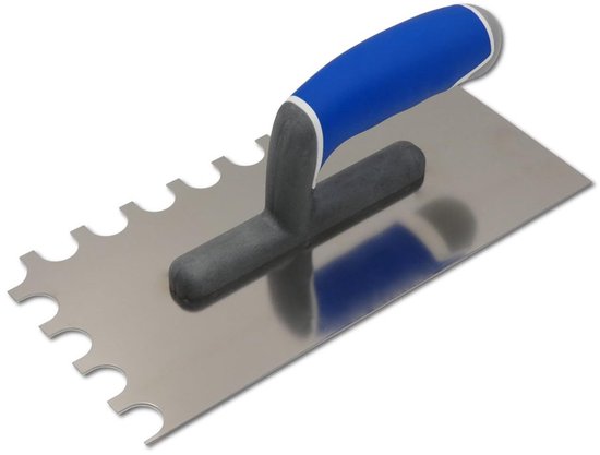 Trowel met halve tanden 20x15 mm - 3-componenten handvat