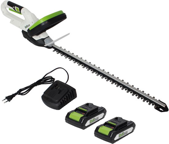 TRUTZHOLM Accu Heggenschaar 20V met 2x 2Ah Batterij & Lader - 52cm Snoerloze Heggentrimmer - Heavy Duty Duopack Struikschaar