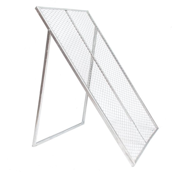 TRUTZHOLM XL Compostzeef 115x75cm - Heavy Duty Aardezeef Grindzeef - Doorwerpzeef Gepoedercoat Stalen Frame Tuin